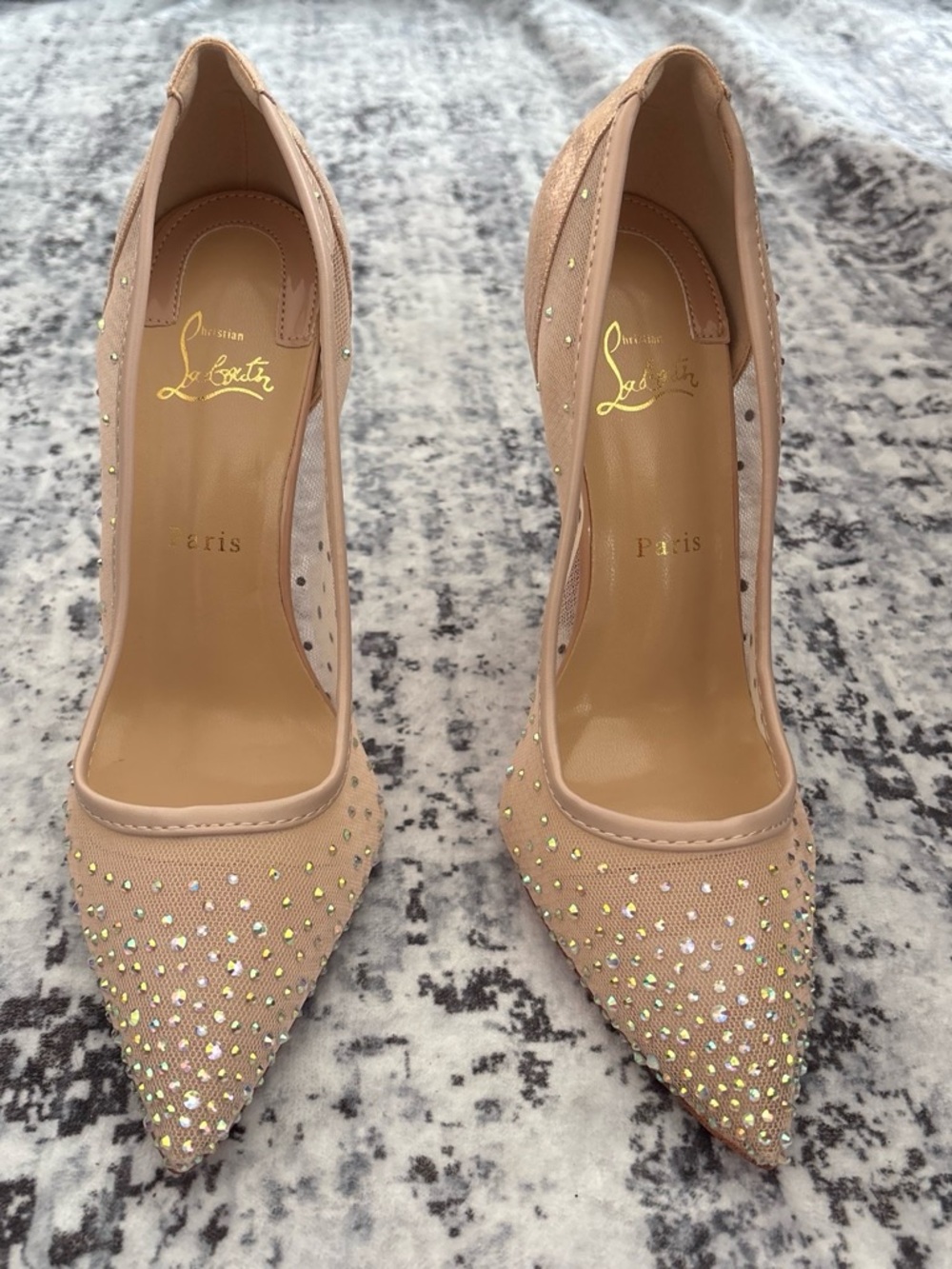 Like new condition $1400 MSRP Sparkly Mesh Pump   size 39 or US 9